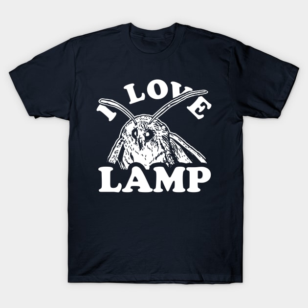 I Love Lamp Moth T-Shirt by dumbshirts